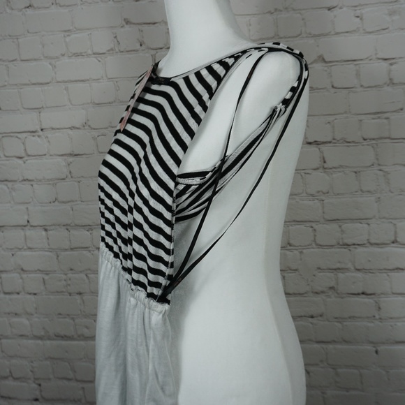 Ella Moss Black & White Gabi Stripped Mini Dress S - Picture 8 of 8